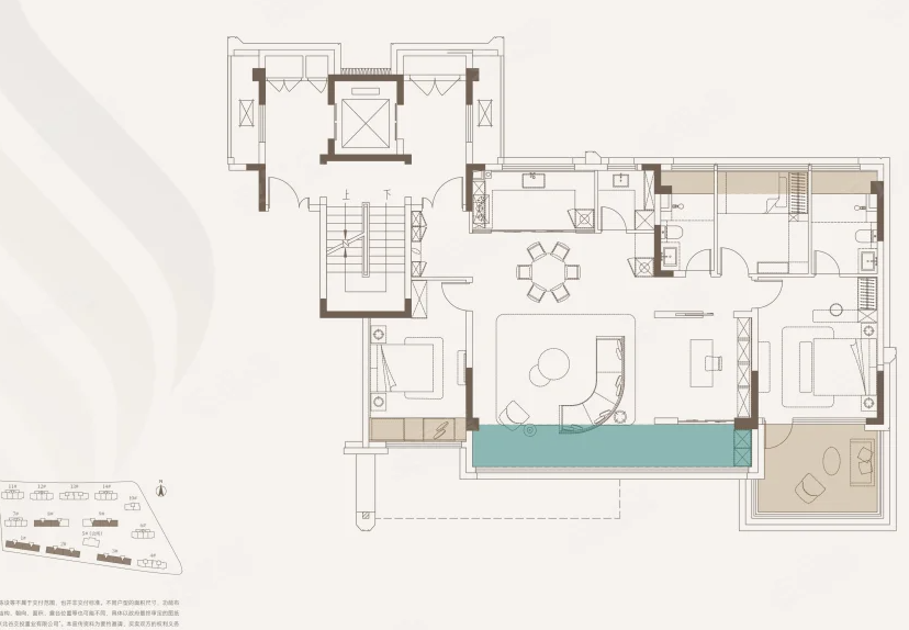  4室2厅2卫 152㎡户型图