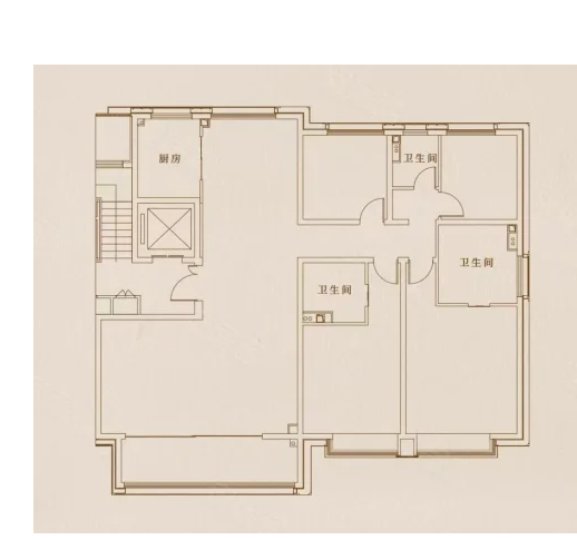  4室2厅3卫 180㎡户型图