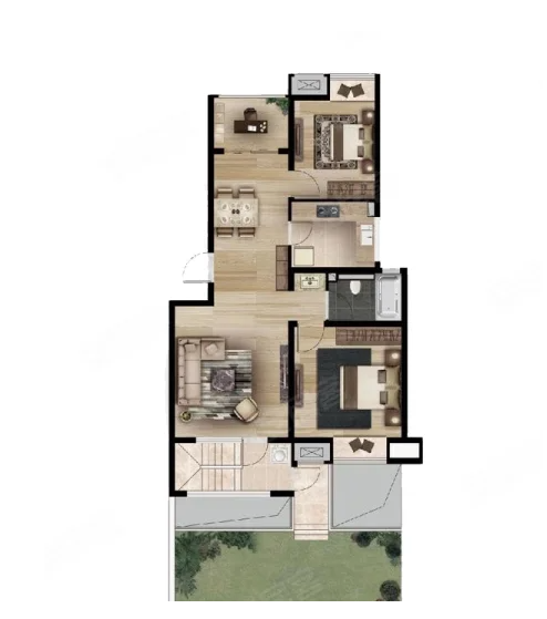  4室3厅1卫 138㎡户型图