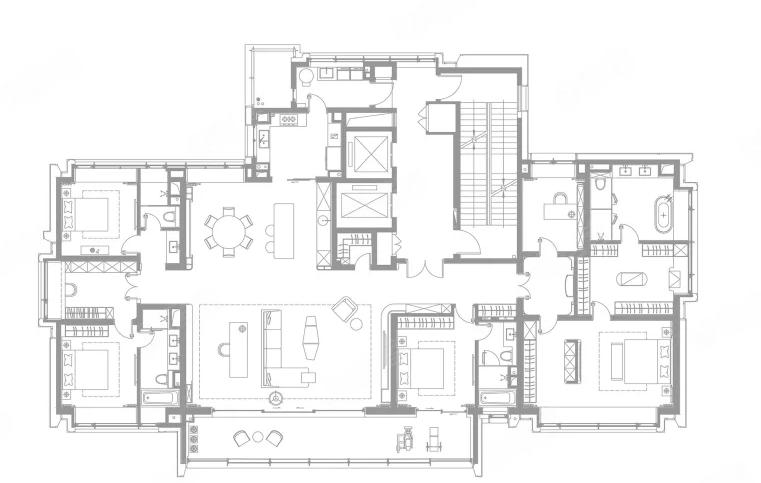  4室3厅3卫 387㎡户型图