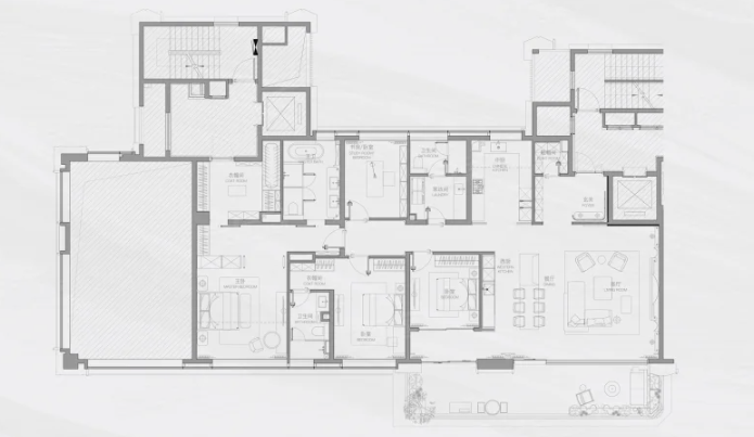  4室2厅3卫 275㎡户型图