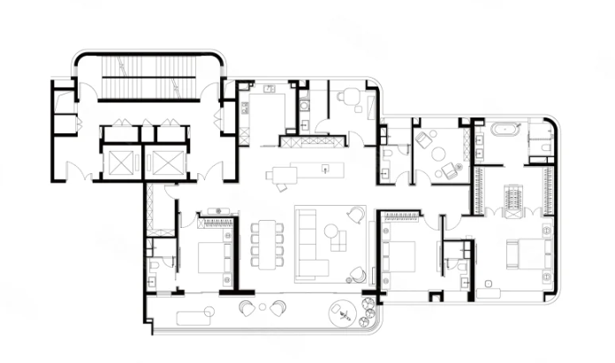 5室2厅5卫 315㎡户型图