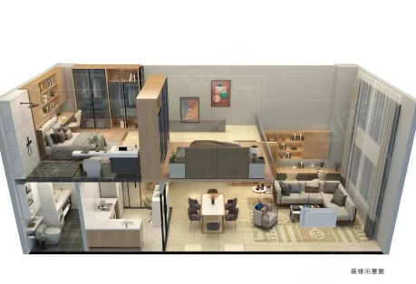  2室2厅1卫 80㎡户型图