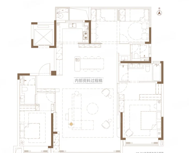  4室2厅3卫 190㎡户型图