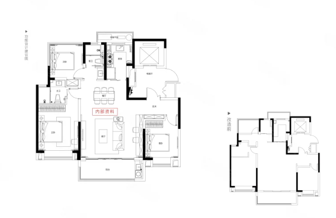  3室2厅2卫 130㎡户型图