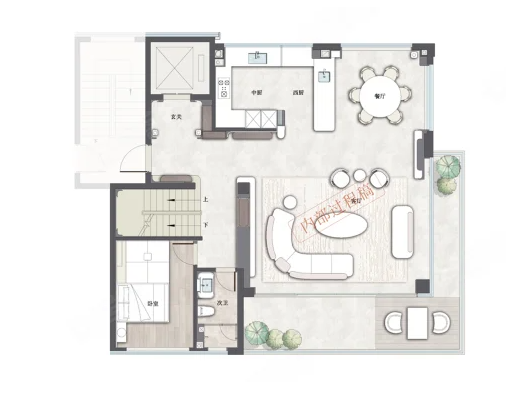 4室2厅3卫 239㎡户型图