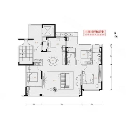  3室2厅2卫 139㎡户型图