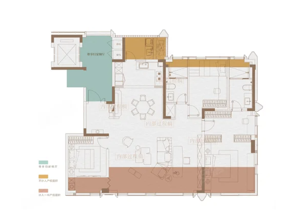  3室2厅2卫 139㎡户型图