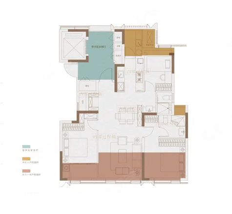  3室2厅2卫 94㎡户型图