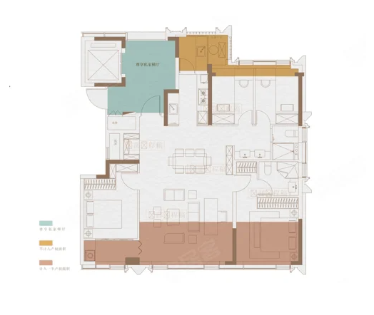  4室2厅2卫 116㎡户型图