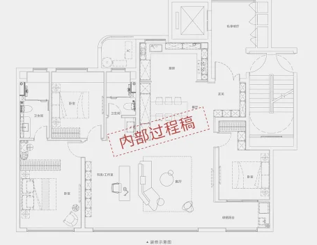  3室2厅2卫 138㎡户型图