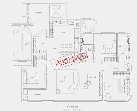  3室2厅2卫 138㎡户型图
