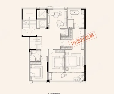  4室2厅3卫 188㎡户型图