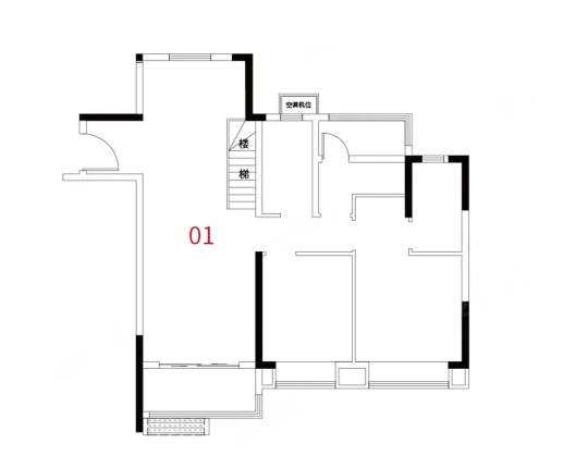  4室2厅2卫 209㎡户型图