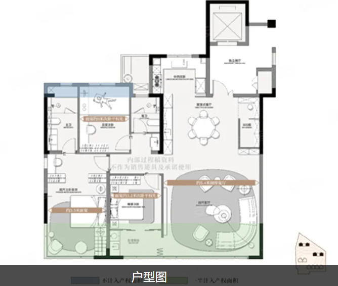  3室2厅2卫 126㎡户型图