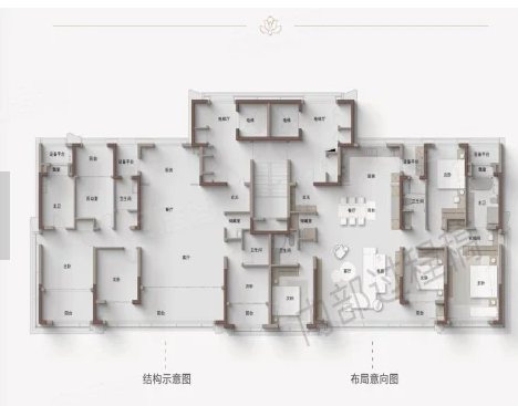  4室2厅3卫 179㎡户型图