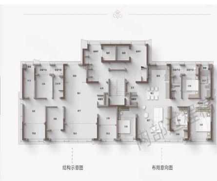  4室2厅2卫 153㎡户型图
