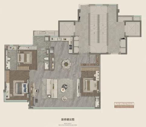  3室2厅2卫 153㎡户型图
