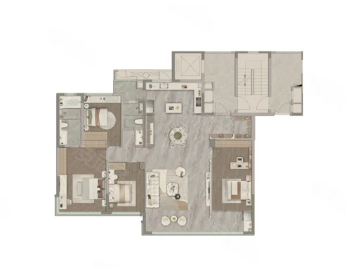  4室2厅2卫 172㎡户型图