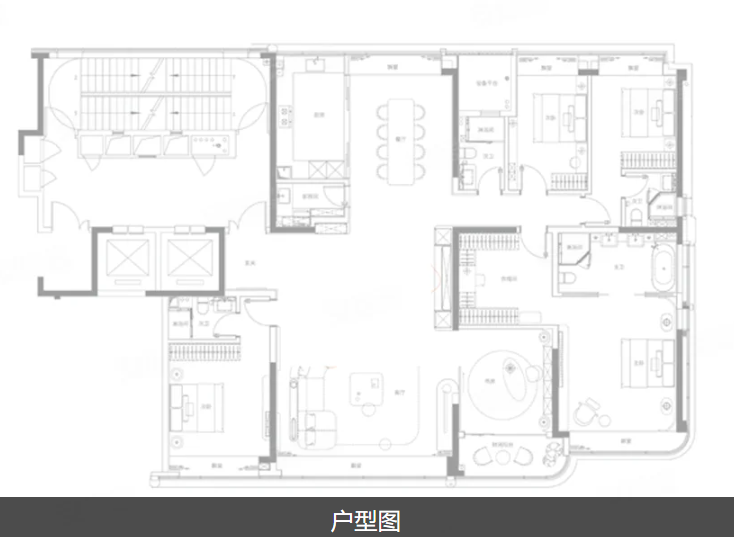  5室2厅3卫 275㎡户型图