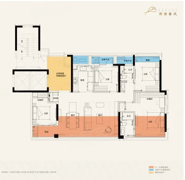  4室2厅2卫 130㎡户型图