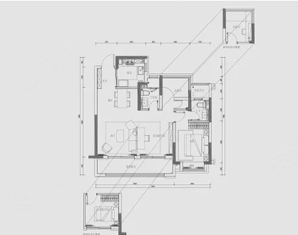  3室2厅2卫 95㎡户型图