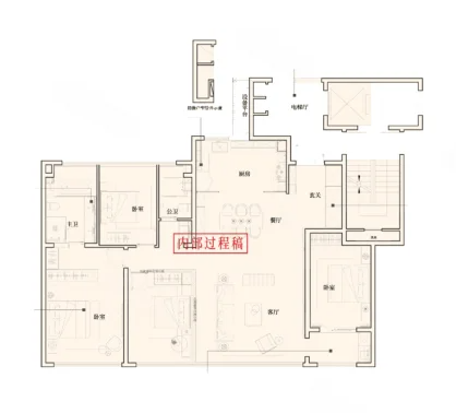  3室2厅2卫 163㎡户型图