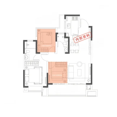  3室2厅2卫 100㎡户型图