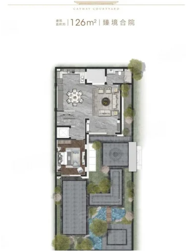  3室2厅2卫 126㎡户型图