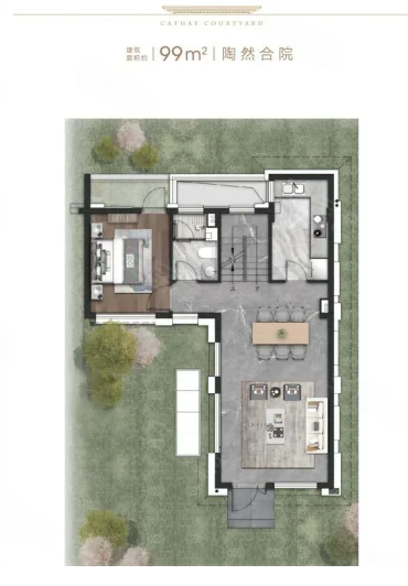  3室2厅2卫 99㎡户型图