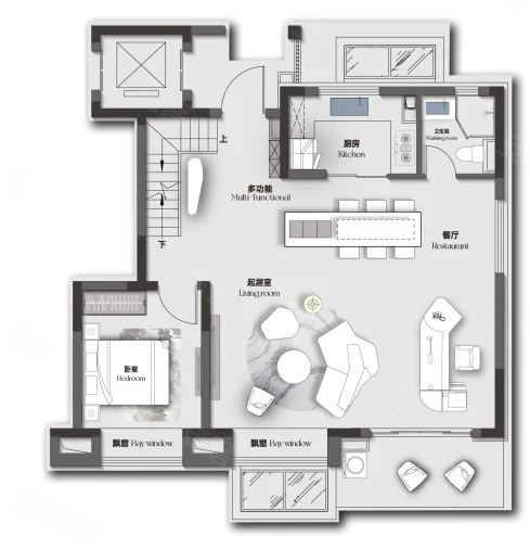  4室2厅2卫 163㎡户型图