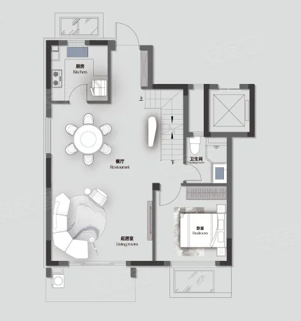  4室2厅2卫 155㎡户型图