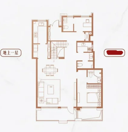  4室2厅2卫 252㎡户型图