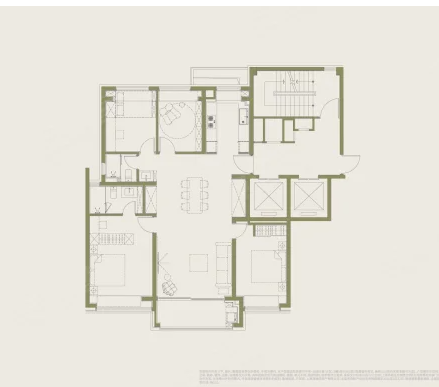  4室2厅2卫 146㎡户型图