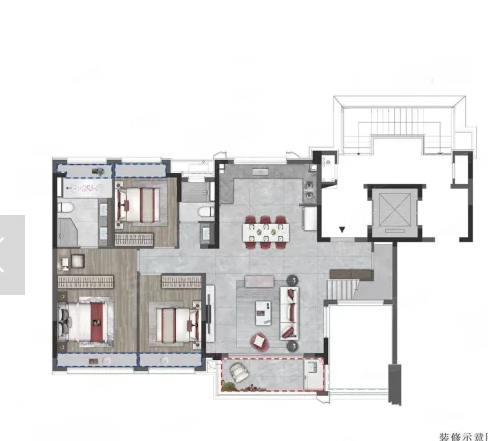  4室2厅3卫 190㎡户型图