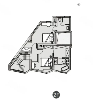 4室2厅4卫 244㎡户型图