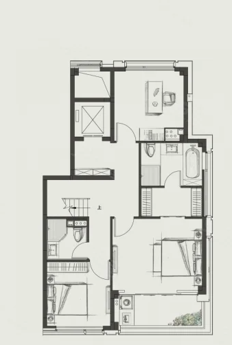  4室2厅2卫 197㎡户型图