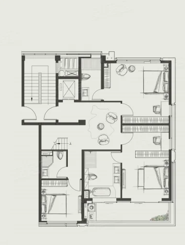  4室2厅2卫 260㎡户型图