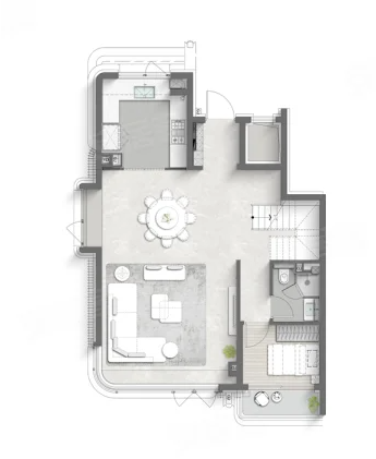  4室2厅2卫 152㎡户型图