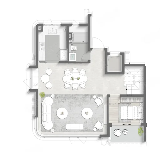 4室2厅2卫 152㎡户型图