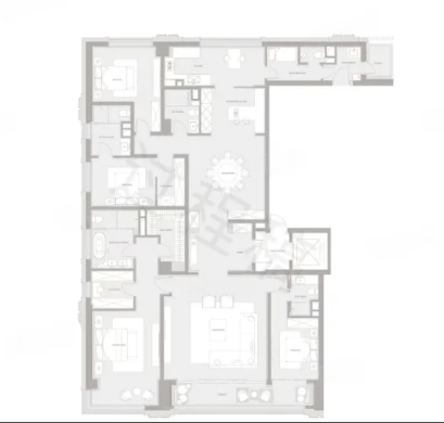  4室2厅4卫 377㎡户型图