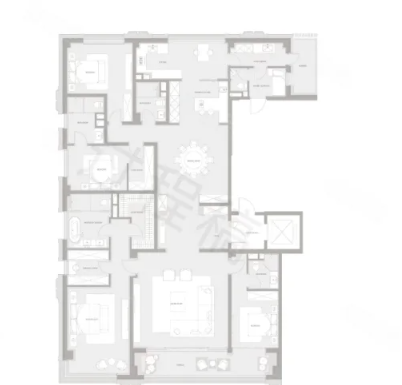  4室2厅4卫 400㎡户型图