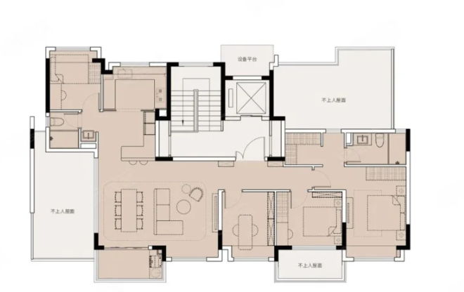  4室2厅2卫 141㎡户型图