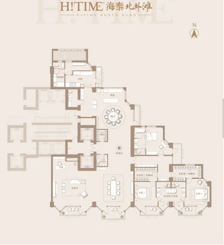  3室2厅4卫 553㎡户型图