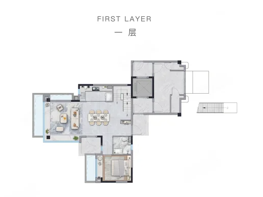  4室2厅3卫 165㎡户型图
