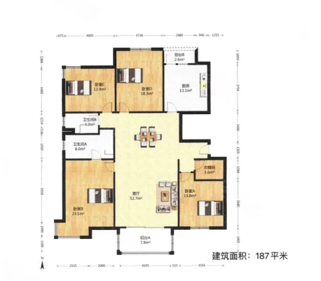  0室0厅0卫 187㎡户型图