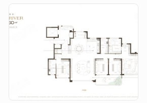  4室2厅3卫 180㎡户型图